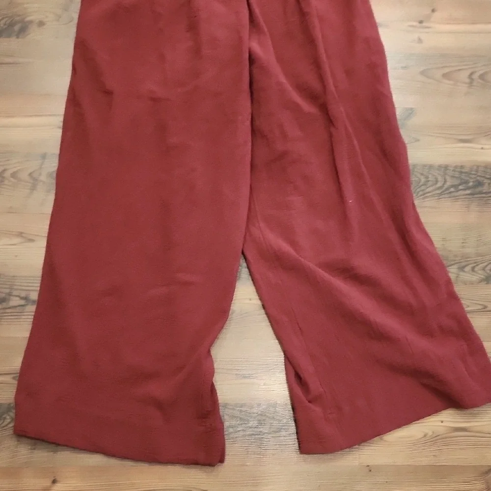 Free People est At Ease Boho Earthy Coastal Simple Brown Smocked Set Medium Eco